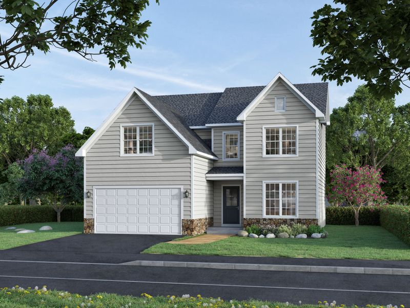 Representative exterior photo of a completed home built from the Fontana by Caruso Homes in Blue Run, Raleigh, NC (Image 21). Representative exterior photo of a completed home built from the Fontana by Caruso Homes in Blue Run, Raleigh, NC (Image 21).