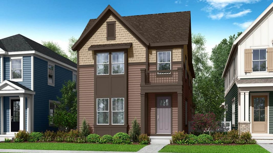 Representative exterior photo of a completed home built from the Leadville by Brightland Homes in Westerly, Erie, CO (Image 6).