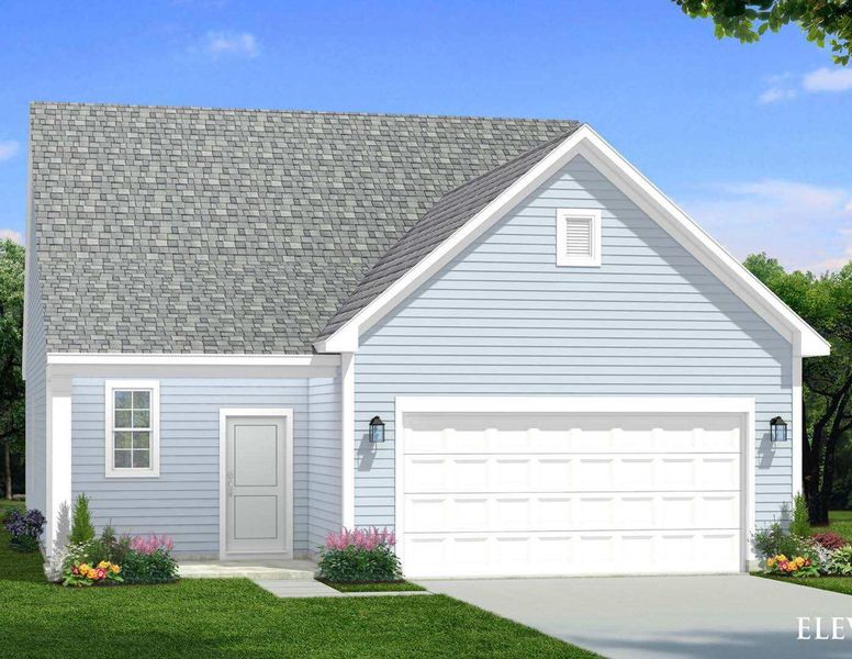 Front exterior of a new home in Creekside at Andrews, Summerville, SC, highlighting curb appeal (Image 1).