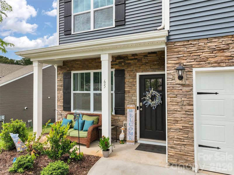 Exterior details and patio area of a home in , Waynesville (Image 3).
