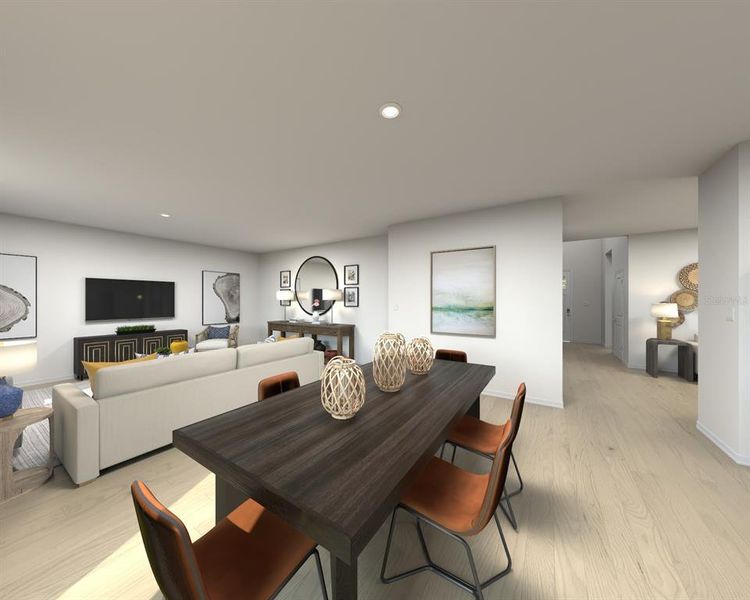 Furnished interior view inside a new home in Crosswinds - Signature Series, Haines City (Image 3). Furnished interior view inside a new home in Crosswinds - Signature Series, Haines City (Image 3).