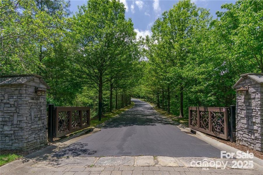 Beautiful gated entry to the community