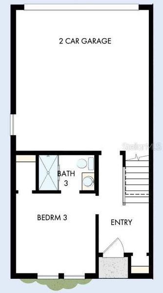 2D floor plan layout of this home in Apex at Seminole Heights, Tampa, FL (Image 7). 2D floor plan layout of this home in Apex at Seminole Heights, Tampa, FL (Image 7).