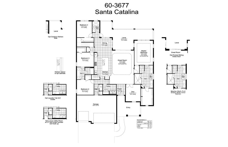 2D floor plan layout for the Santa Catalina by Neal Communities in Canoe Creek, Parrish, FL (Image 3).