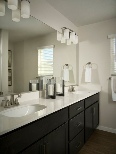 Representative furnished interior of a home built from the Canvas Three by Brookfield Residential in Barefoot, Firestone (Image 4).