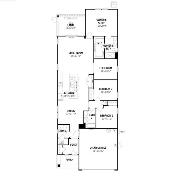 2D floor plan layout for the Blair by Mattamy Homes in RiverTown - Forest, St. Johns, FL (Image 3). 2D floor plan layout for the Blair by Mattamy Homes in RiverTown - Forest, St. Johns, FL (Image 3).