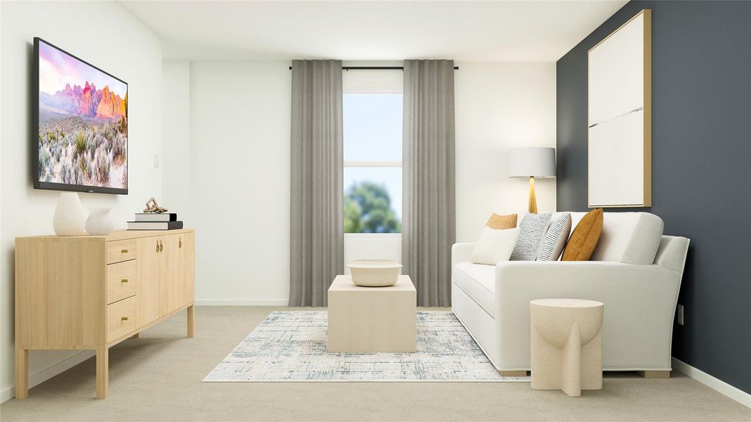 Furnished interior view inside a new home in Rancho Del Cielo, Jarrell (Image 29).