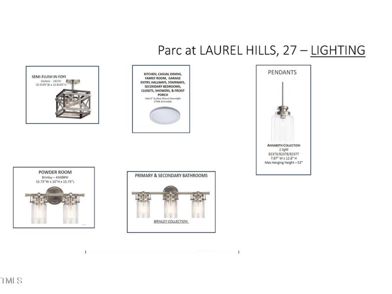 LH 27 Lighting Selections