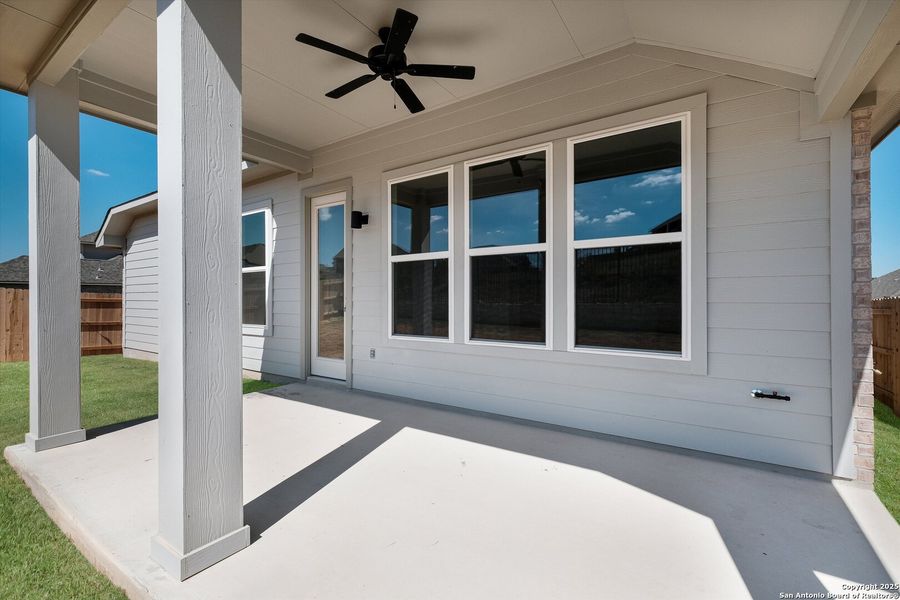 Exterior details and patio area of a home in Meyer Ranch, New Braunfels (Image 3). Exterior details and patio area of a home in Meyer Ranch, New Braunfels (Image 3).