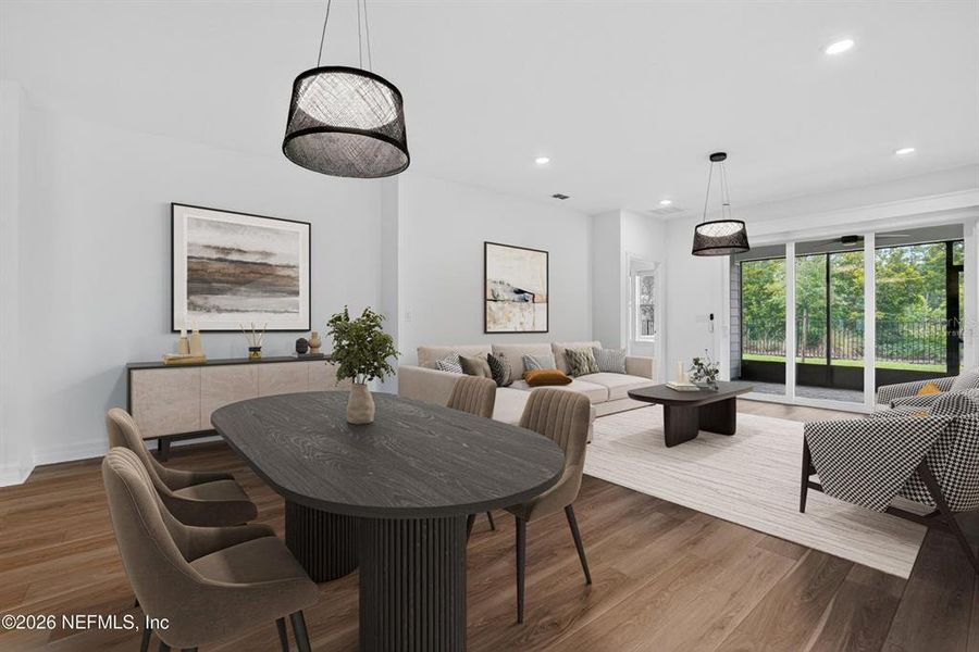 Furnished interior view inside a new home in Del Webb Wildlight, Wildlight (Image 10).