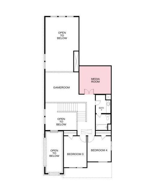 Structural options added include: media room, mud-set shower in place of tub at bath 2, and tub at primary bath.