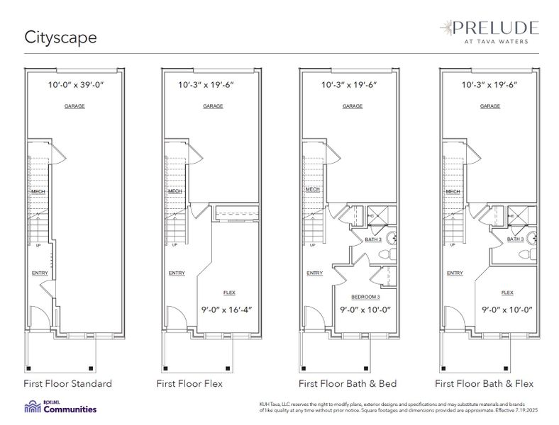 2D floor plan layout for the A by Koelbel and Company in Prelude at TAVA Waters, Denver, CO (Image 6).
