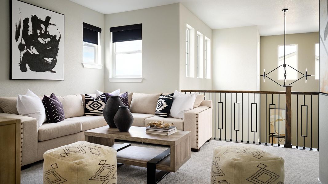 Furnished interior view inside a new home in Hillside at Crystal Valley Destination Collection, Castle Rock (Image 28).