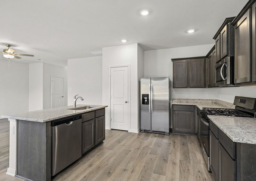 The kitchen has energy efficient appliances. The kitchen has energy efficient appliances.