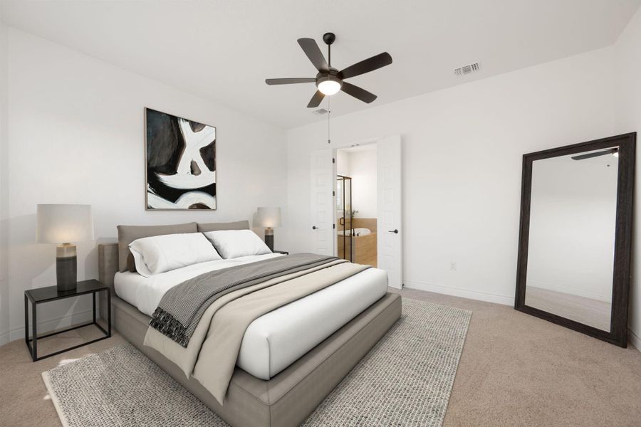Furnished interior view inside a new home in Cedar Brook, Leander (Image 8).