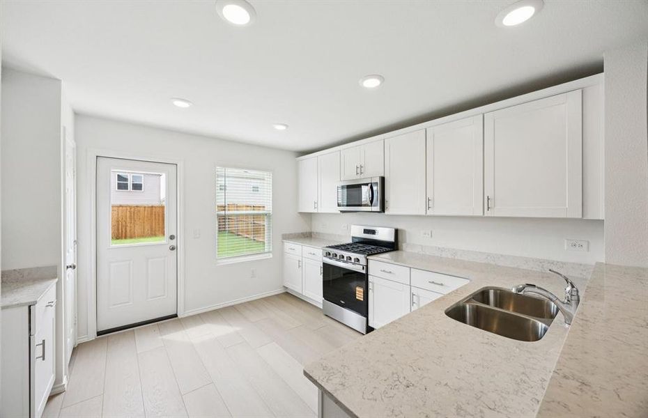 Abundant cabinet space in kitchen