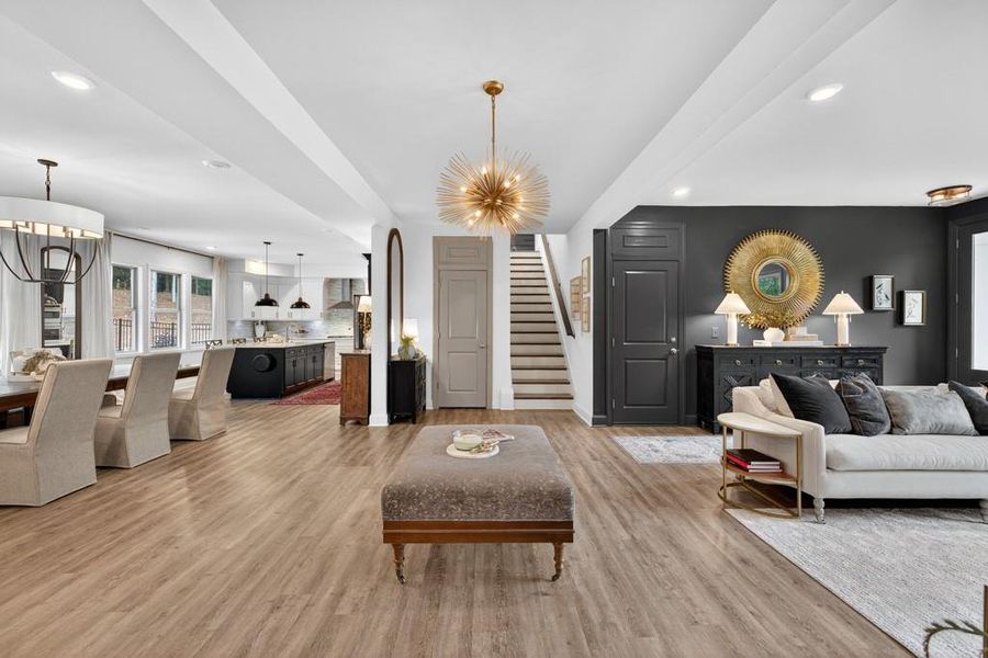 Furnished interior view inside a new home in , Flowery Branch (Image 7). Furnished interior view inside a new home in , Flowery Branch (Image 7).