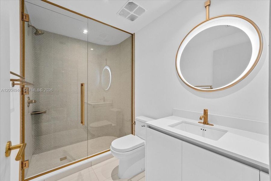 Furnished interior view inside a new home in , Miami (Image 9).