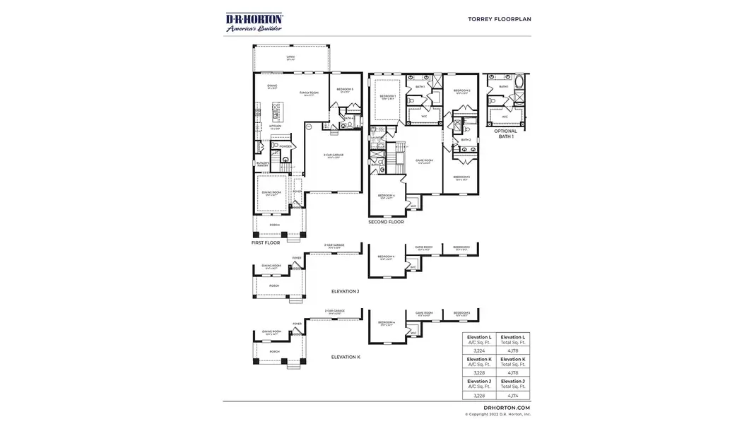 2D floor plan layout of this home in Waterleigh, Winter Garden, FL (Image 3).