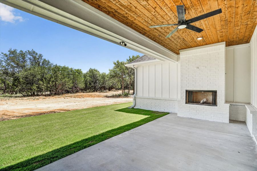 Front exterior of a new home in Timberview Preserves, Weatherford, TX, highlighting curb appeal (Image 20).