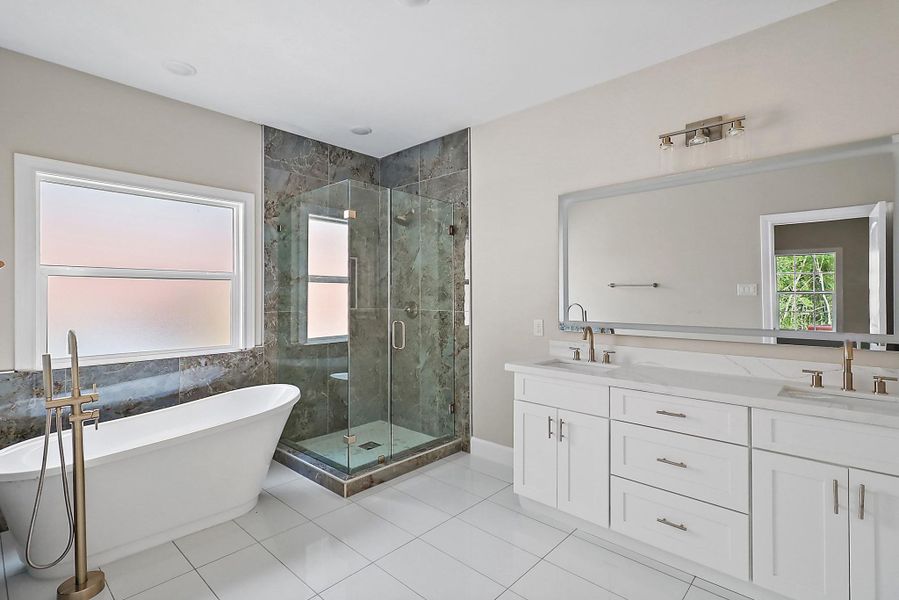 Furnished interior view inside a new home in , Crosby (Image 7).