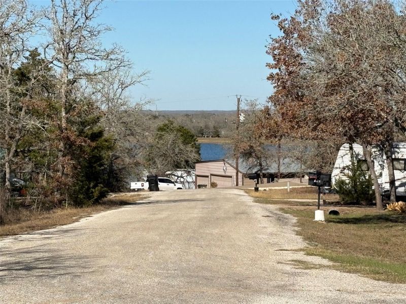 View of lake from driveway