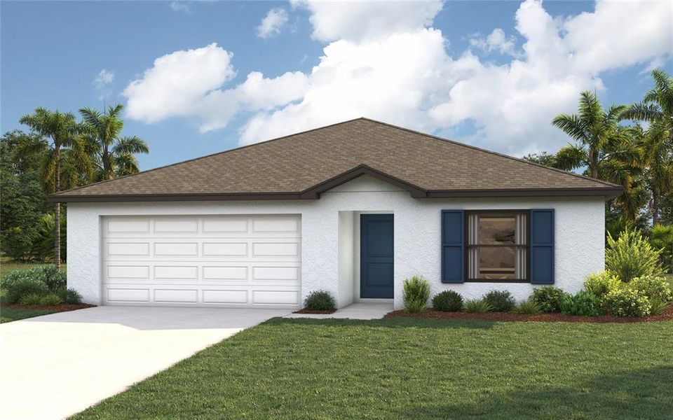 Front exterior of a new home in , Port Charlotte, FL, highlighting curb appeal (Image 1). Front exterior of a new home in , Port Charlotte, FL, highlighting curb appeal (Image 1).