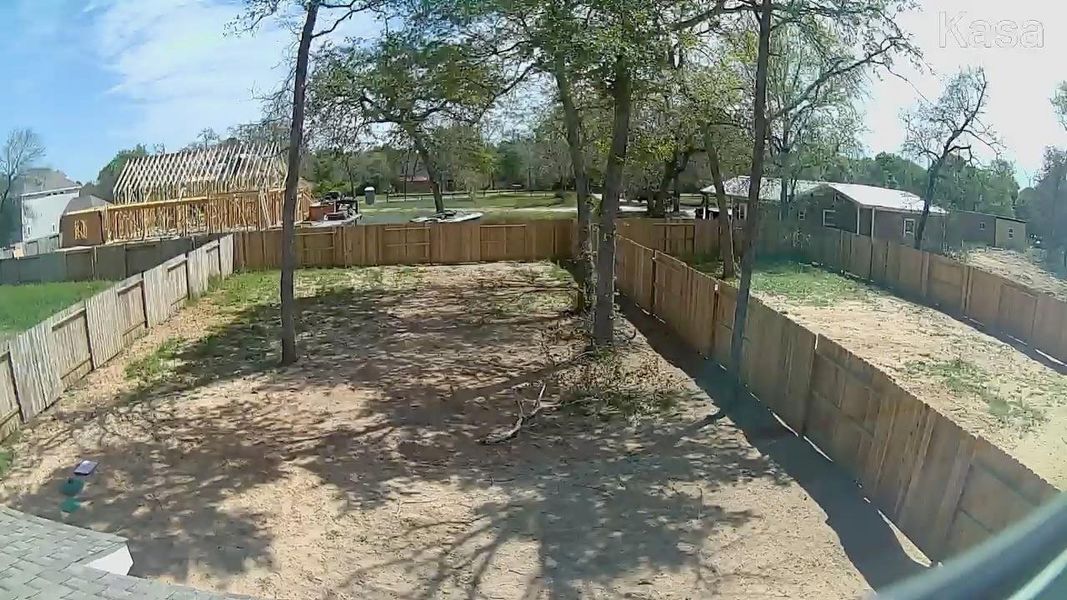 Backyard is fully fenced