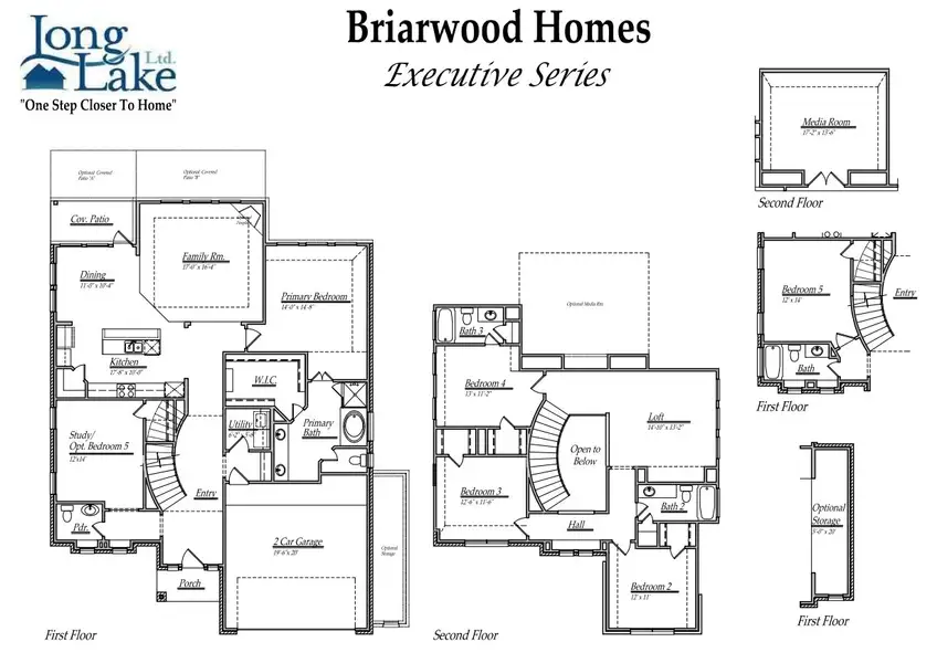 2D floor plan layout for the 659 by Long Lake Ltd. in Grand Magnolia, Magnolia, TX (Image 3).