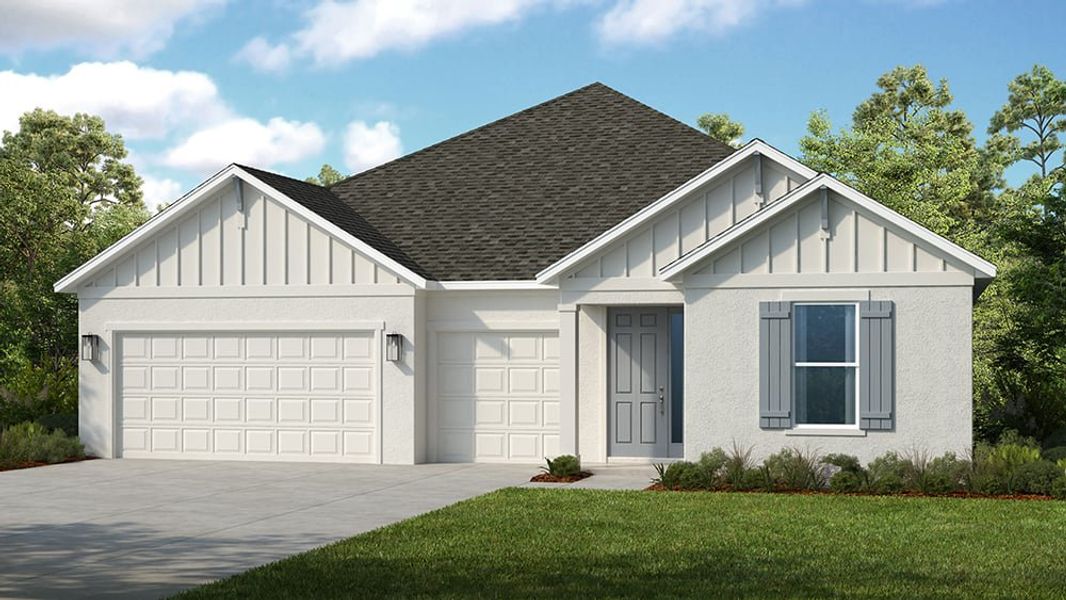 Representative exterior photo of a completed home built from the Astoria by Taylor Morrison in Sunbridge, Orlando, FL (Image 3). Representative exterior photo of a completed home built from the Astoria by Taylor Morrison in Sunbridge, Orlando, FL (Image 3).