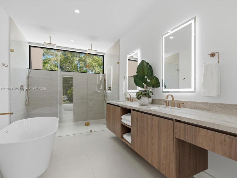 Furnished interior view inside a new home in , Miami (Image 18).
