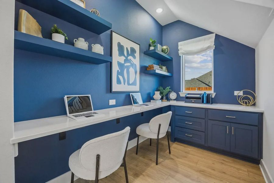 Representative furnished interior of a home built from the Dayton 50' by Chesmar Homes in Las Lomas, Forney (Image 27).