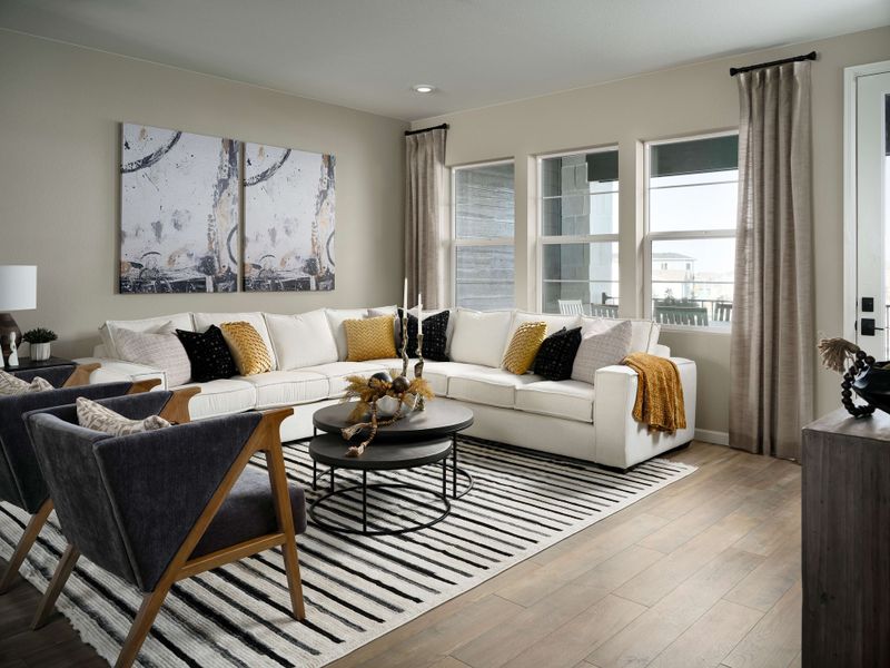 Representative furnished interior of a home built from the M by Tri Pointe Homes in Candelas Townhomes, Arvada (Image 15).