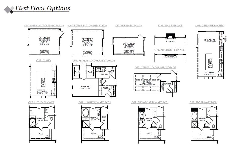 2D floor plan layout of this home in Waterford Commons, Rock Hill, SC (Image 3).