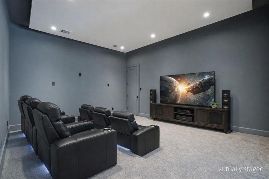 Media room - virtually staged Media room - virtually staged