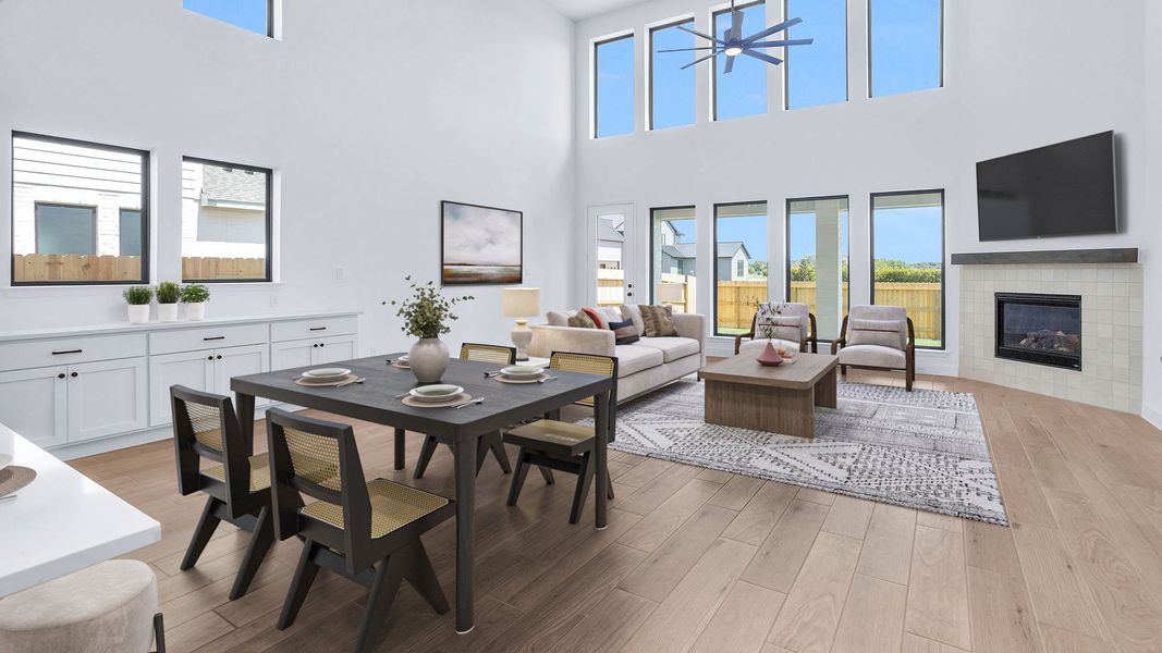 Furnished interior view inside a new home in Lakes of Cane Island, Katy (Image 9).