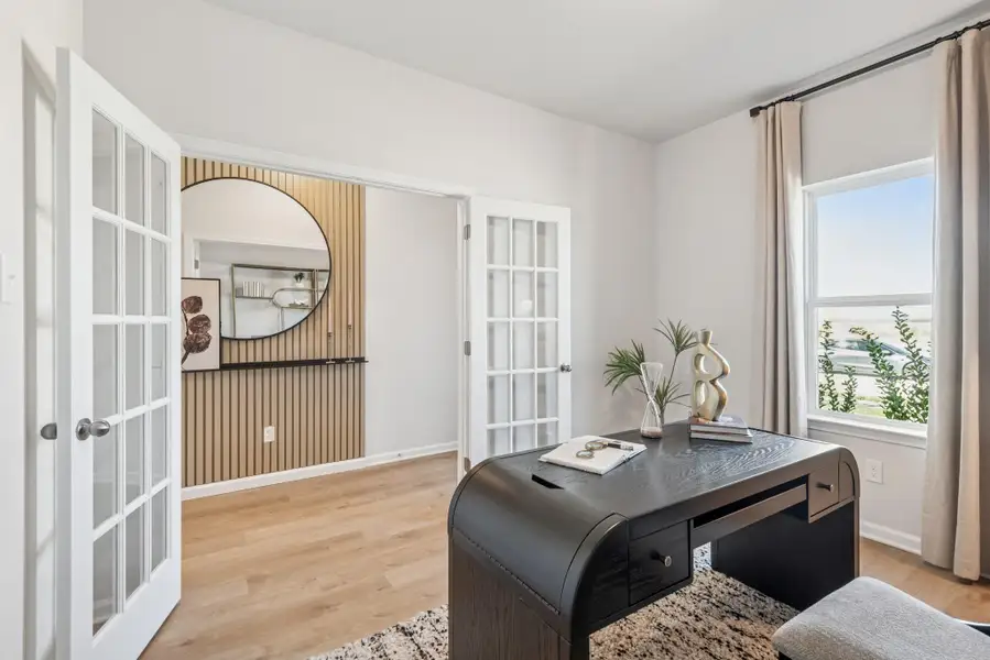 Study. Staged model home shown for illustration only; actual features, colors, and upgrades may vary.