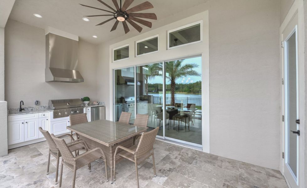 Exterior details and patio area of a home in Mosaic, Daytona Beach (Image 2).