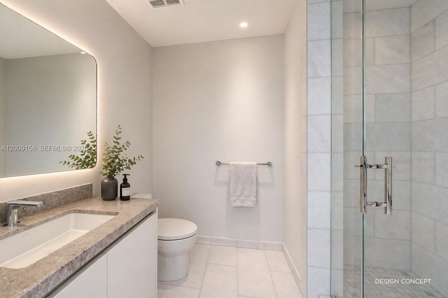 Furnished interior view inside a new home in , Miami (Image 9).