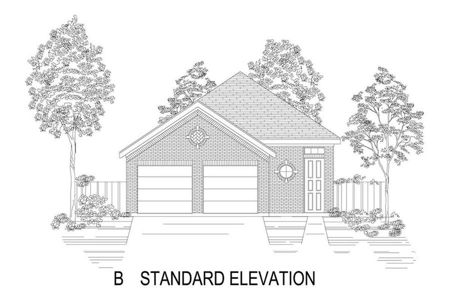 Representative rendering of the exterior for the Hood F by First Texas Homes (Image 4). Representative rendering of the exterior for the Hood F by First Texas Homes (Image 4).
