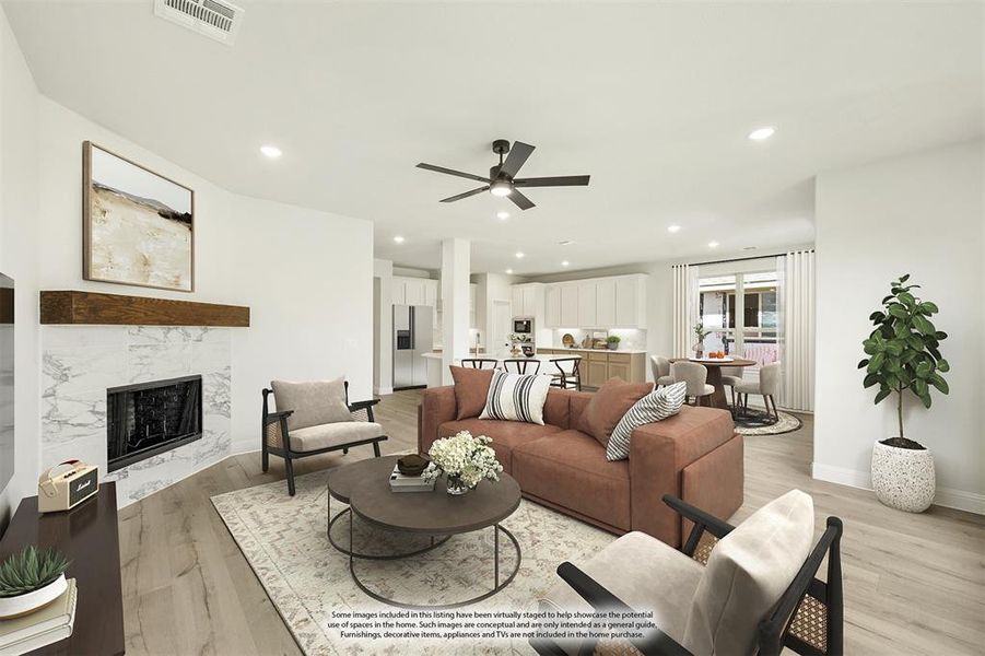 Furnished interior view inside a new home in Anderson Crossing, Trenton (Image 8).