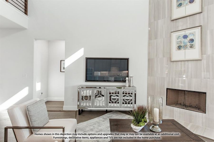 Furnished interior view inside a new home in ArrowBrooke, Aubrey (Image 16).