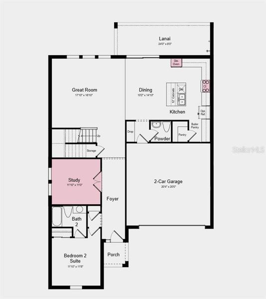 2D floor plan layout of this home in Skye Ranch Community Group Page, Sarasota, FL (Image 3).
