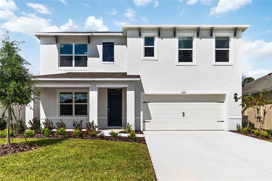 Front exterior of a new home in , Daytona Beach, FL, highlighting curb appeal (Image 1). Front exterior of a new home in , Daytona Beach, FL, highlighting curb appeal (Image 1).