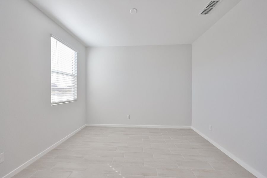 A room with white walls. A room with white walls.