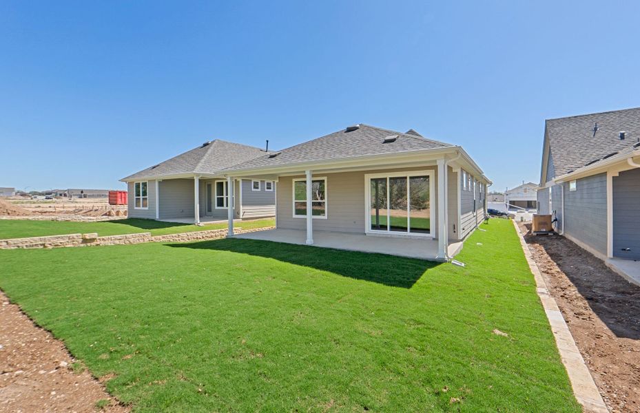Exterior details and patio area of a home in Sun City Texas, Georgetown (Image 3).