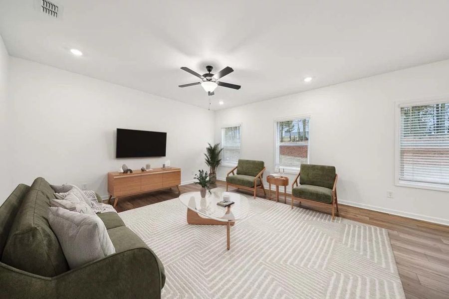 Sample Photo: Virtually Staged Family Room