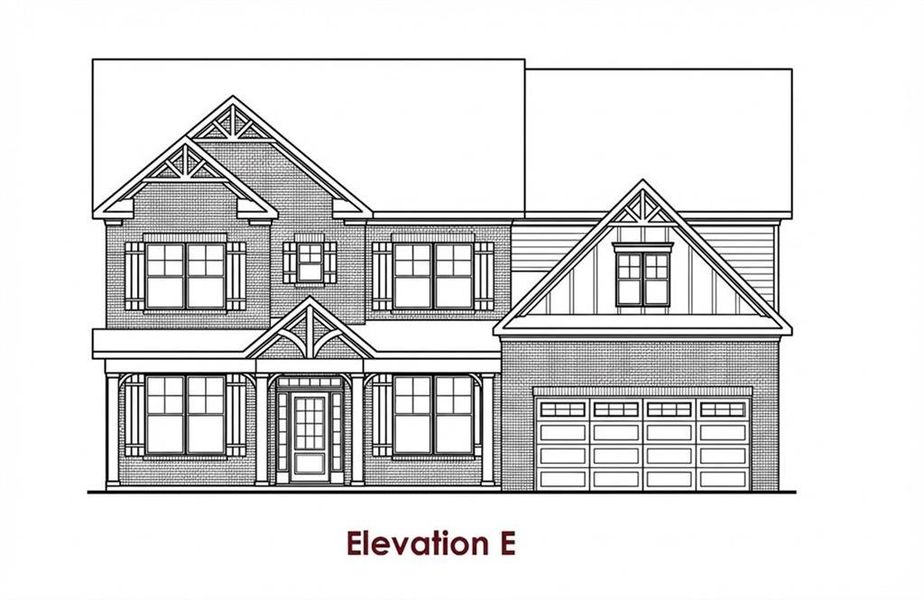 Exterior rendering of this home design in Rosewood Lake Estates, Hoschton, GA (Image 5). Exterior rendering of this home design in Rosewood Lake Estates, Hoschton, GA (Image 5).