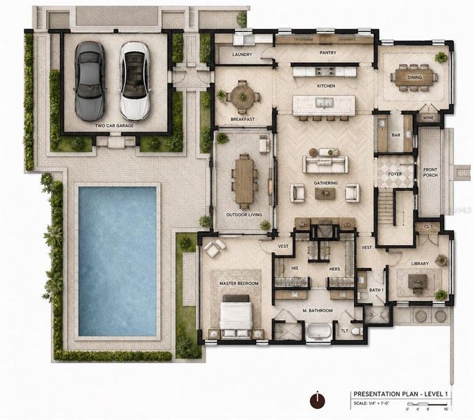 2D floor plan layout of this home in , Winter Park, FL (Image 6). 2D floor plan layout of this home in , Winter Park, FL (Image 6).