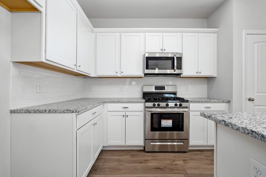 Some items shown on this picture may vary from the one we are building on lot 79.  Ask agent for details.   Kitchen will feature grey cabinets.